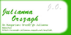 julianna orszagh business card